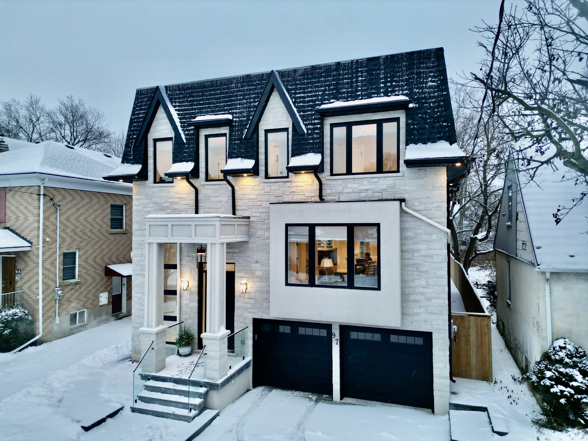 Aerial neighborhood view